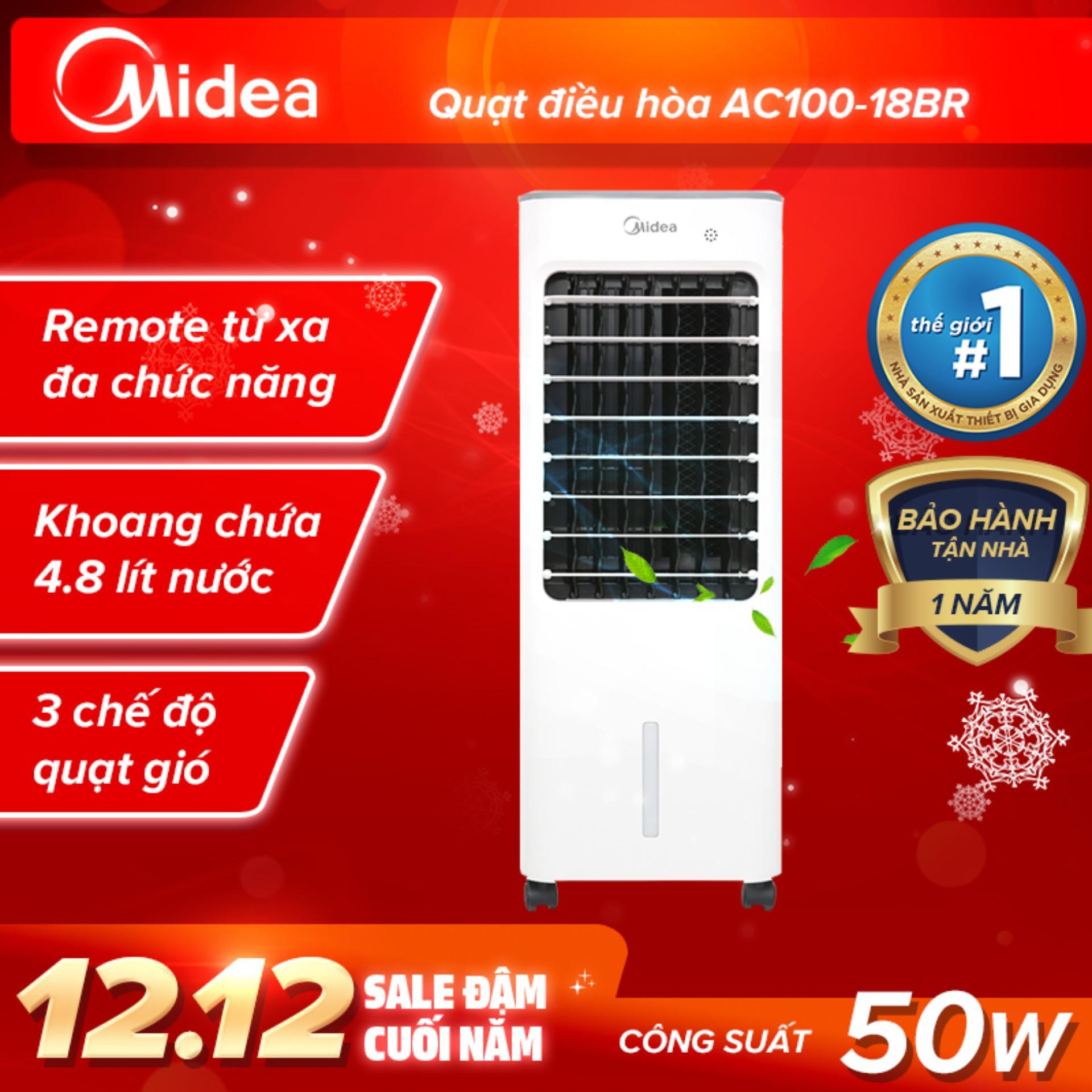 Giá Tiết Kiệm Khi Sở Hữu Midea Quạt điều Hòa Remote 50W Có Bánh Xe Di Chuyển AC100-18BR Giá Tiết Kiệm Khi Sở Hữu Midea Quạt điều Hòa Remote 50W Có Bánh Xe Di Chuyển AC100-18BR