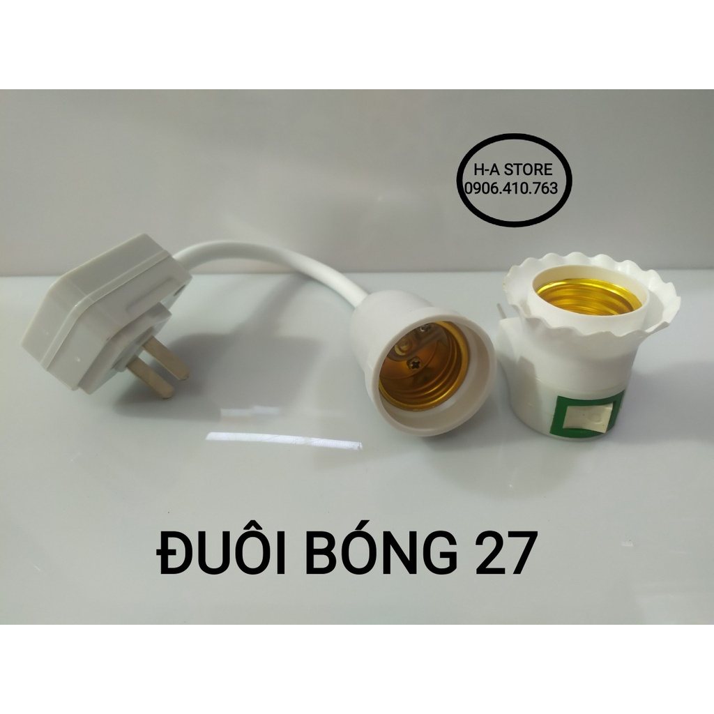 Đuôi bóng đèn đa năng có công tắc E27
