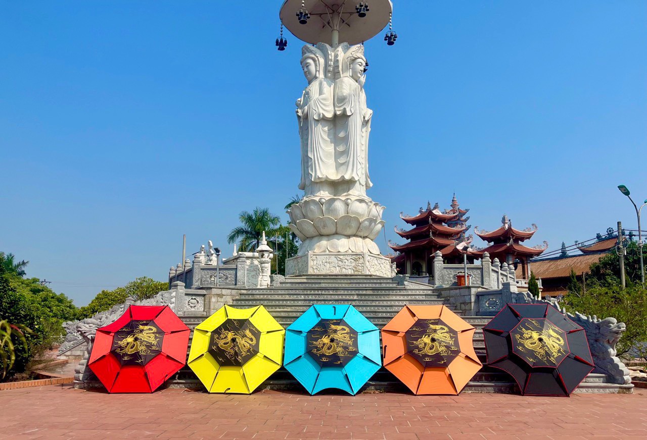 Ô Dù Che Nắng Mưa Hình Xanh Dọc Dưa ( sale xả hàng )