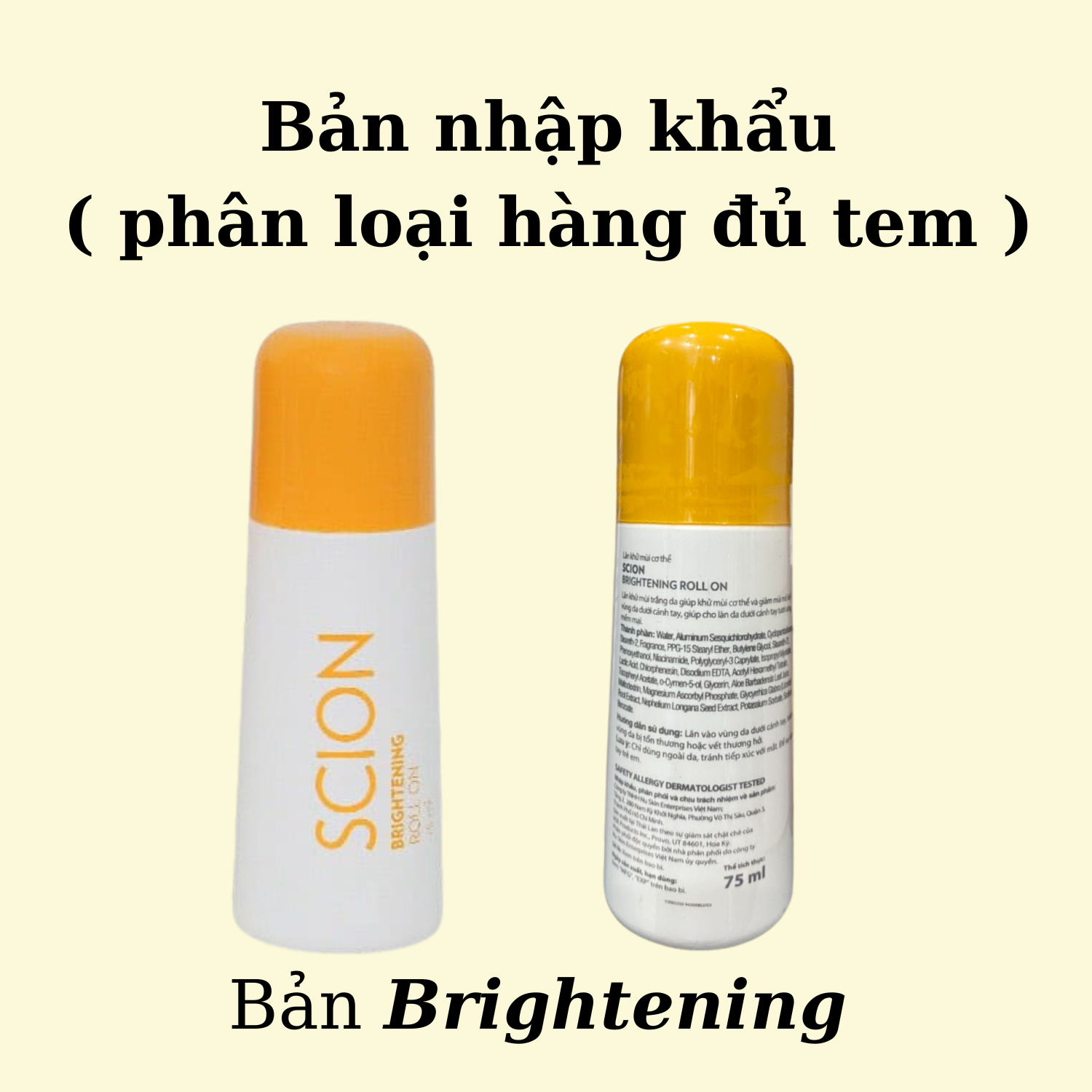 Nu skin scion whitening roll on - lăn khử mùi hôi nách hôi chân giảm thâm mẫu mới 75ml