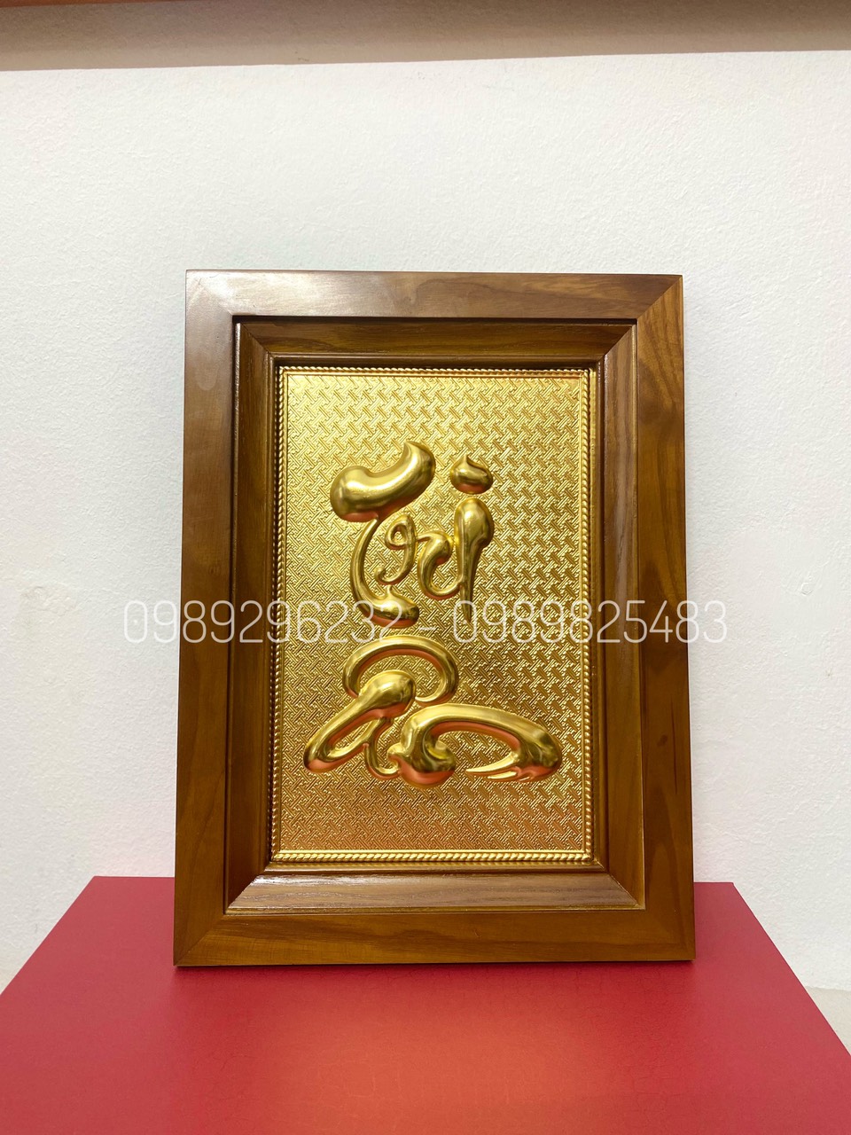 Tranh chữ Tri Ân bằng đồng mạ vàng 24k cao cấp - tranh Tri Ân mạ vàng quà tặng
