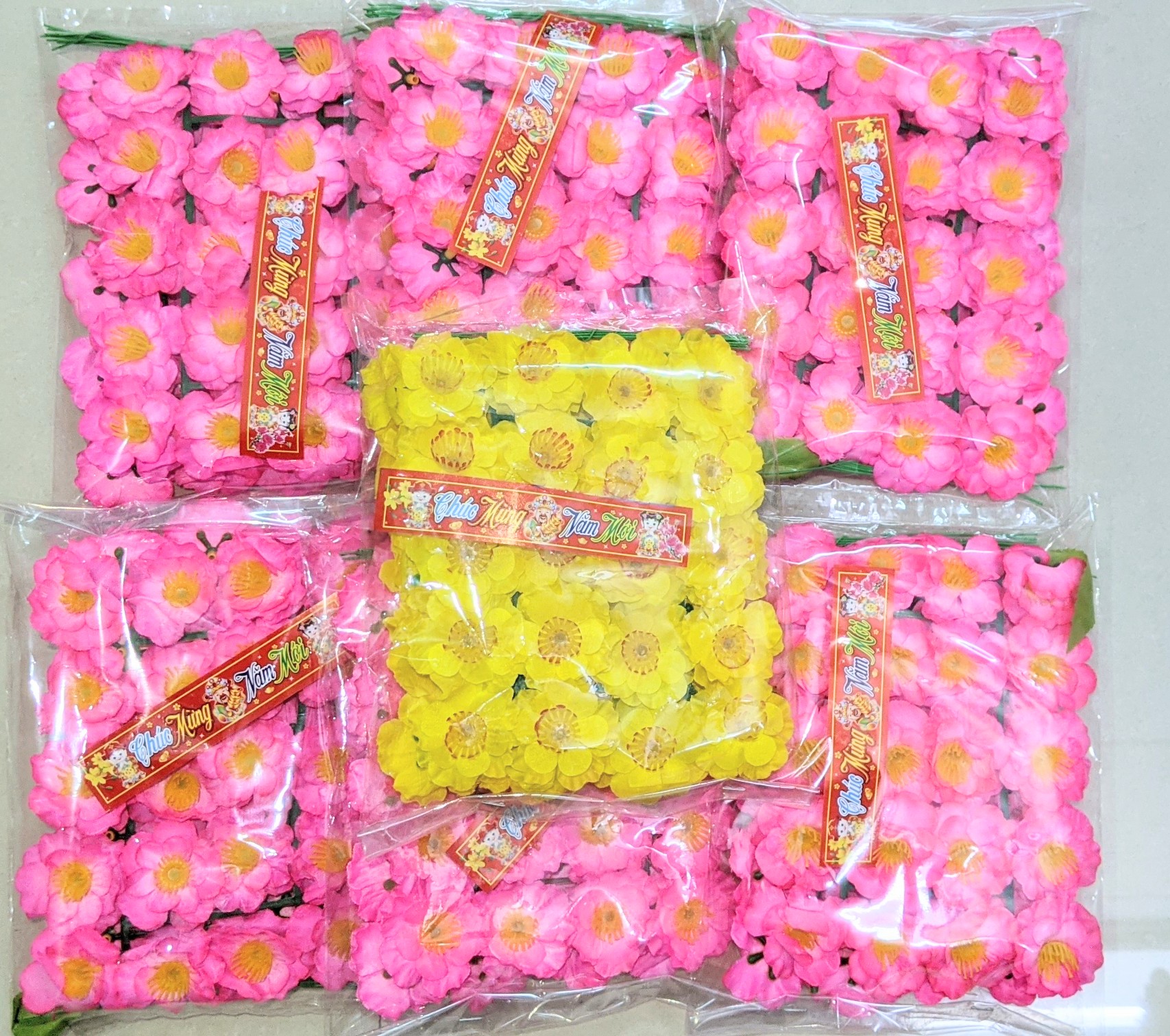 Hoa đào bịch trang trí tết siêu đẹp (bịch 40 bông)