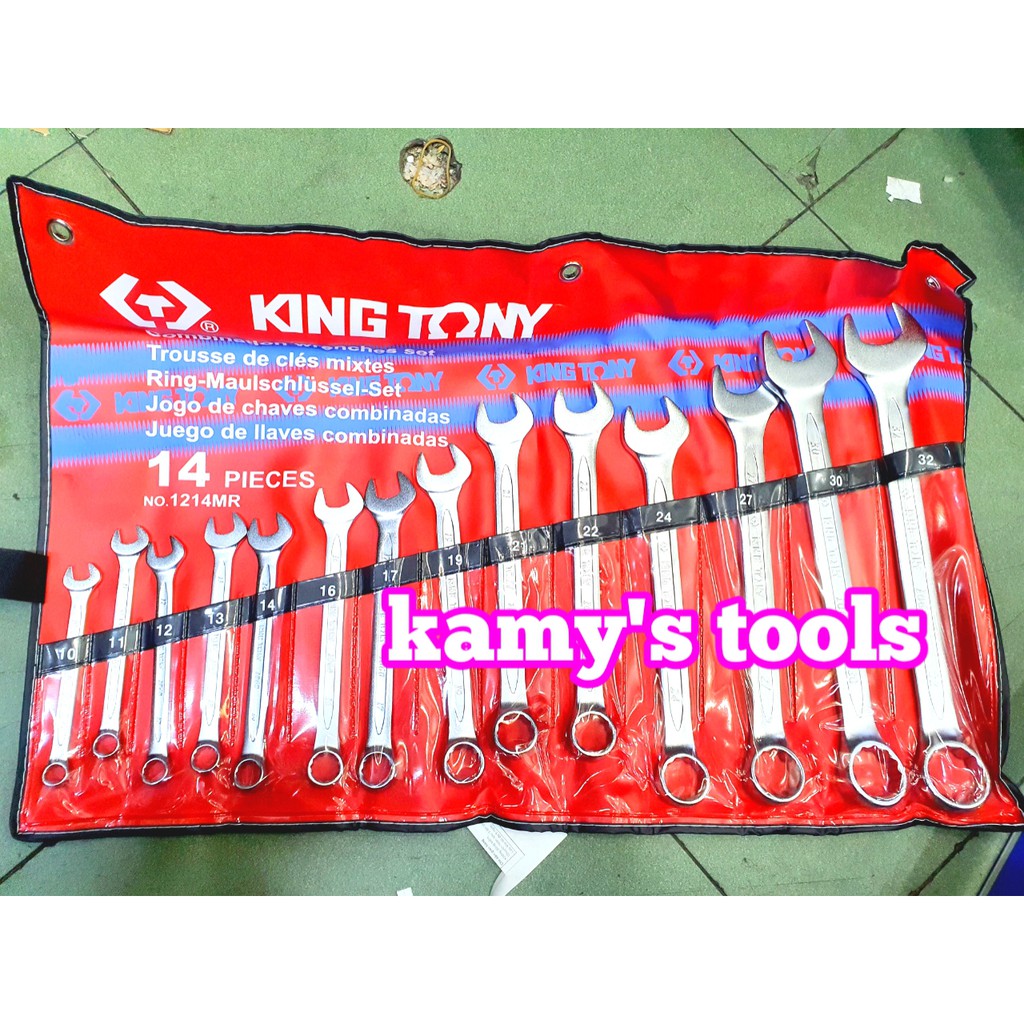 Bộ cờ lê vòng miệng 10-32mm 14 cây kingtony 1214mr10