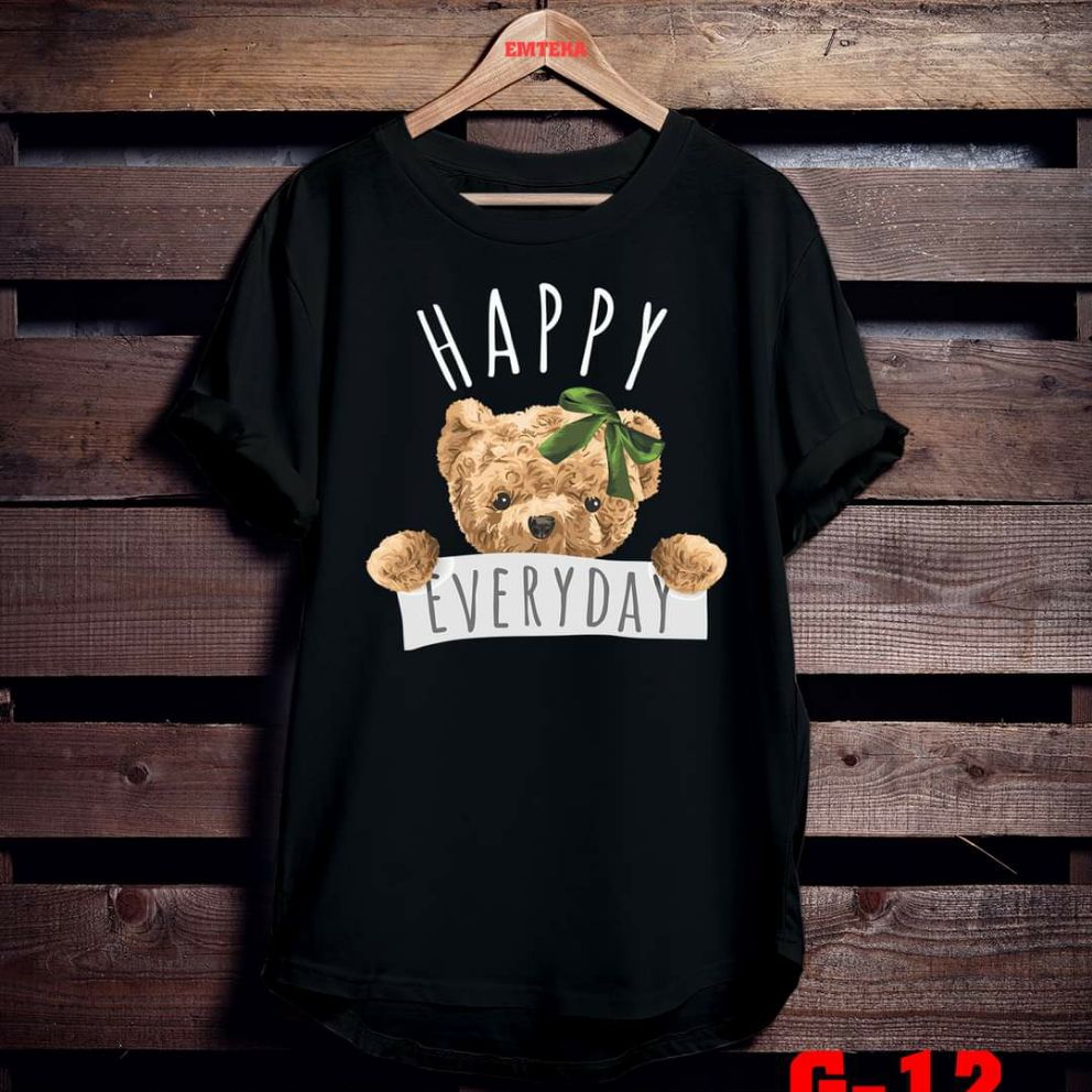 Áo thun tay ngắn gấu happy everyday