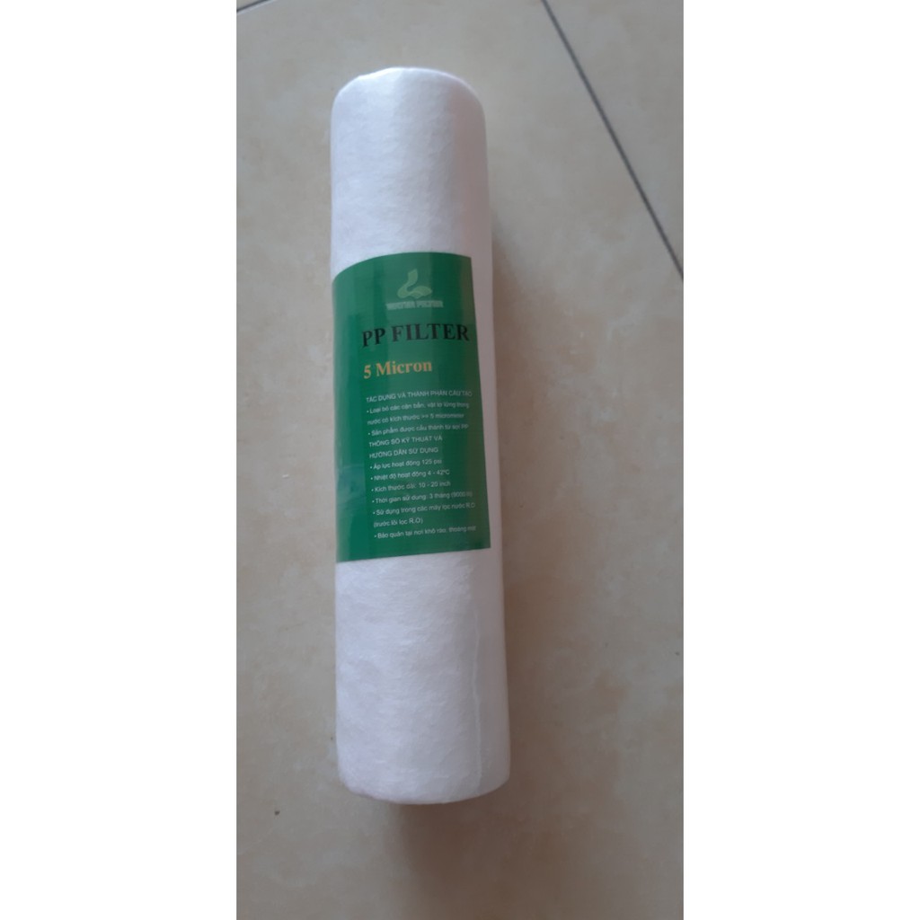 Lõi lọc nước thô số 1 đầu bịt xanh