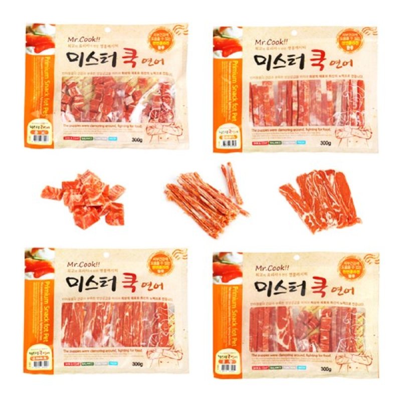 Snack thưởng cho chó vị thịt cá hồi sấy Mr.Cook Hàn Quốc 300gr