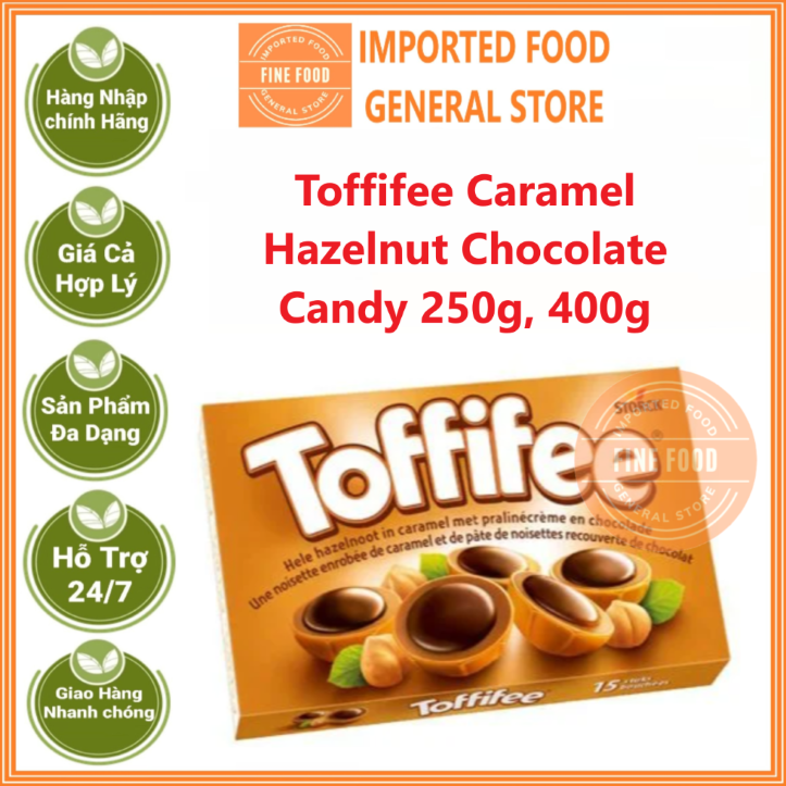 Hộp quà Toffifee Caramel Hazelnut Chocolate Candy 125g, 400g