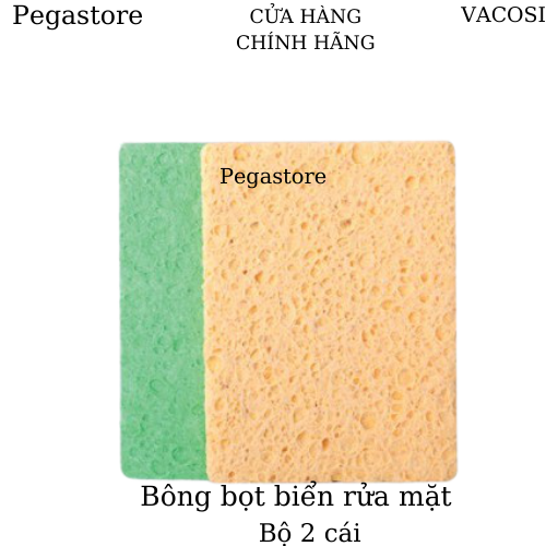 Bông nở rửa mặt VACOSI CLEANSING SPONGE - BN01 (set 2 miếng)   - Pegastore