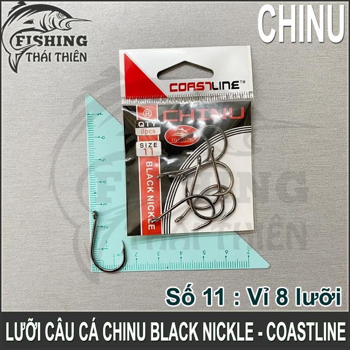 [HCM]Lưỡi câu cá Chinu Black Nickle Coastline gọng U cực bén