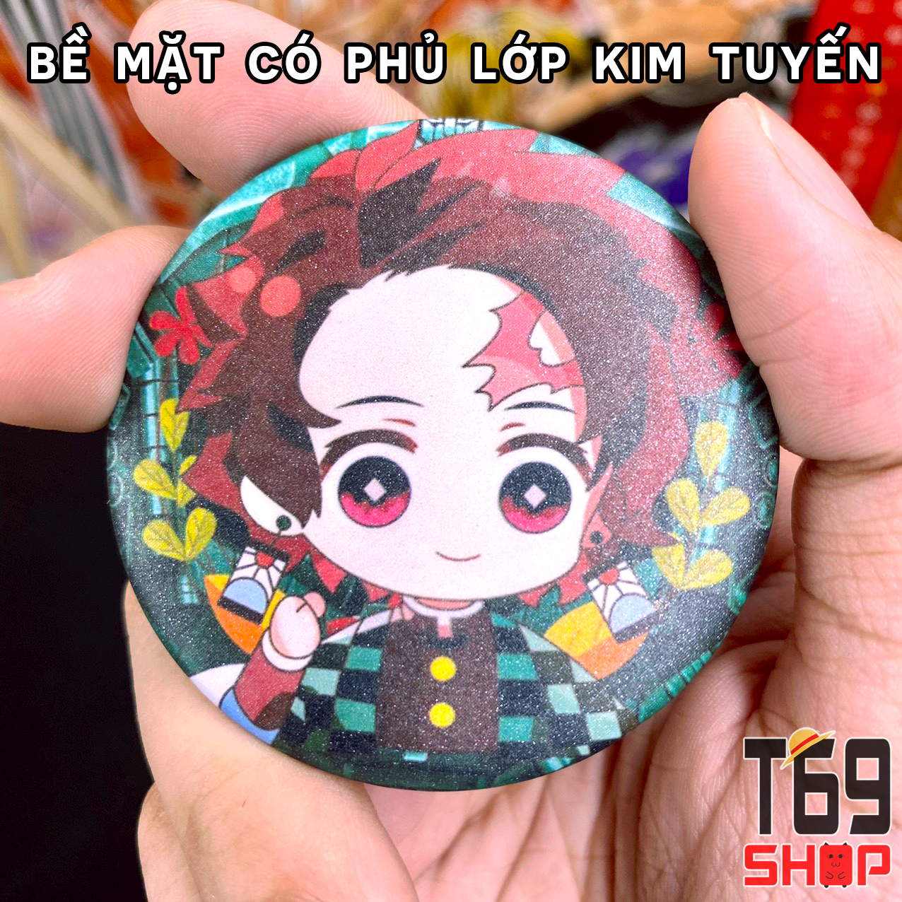 Huy hiệu anime Kimetsu no Yaiba - Chibi ver (Size 5.8cm) [T69 Shop]