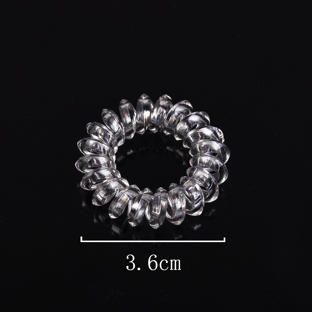[HCM]Set 10 Cột Tóc Lò Xo Trong SuốtMàu Nhỏ 3Cm.
