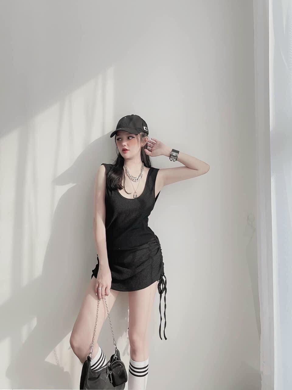 Đầm body hở lưng rút eo - đầm ninh dáng nhất