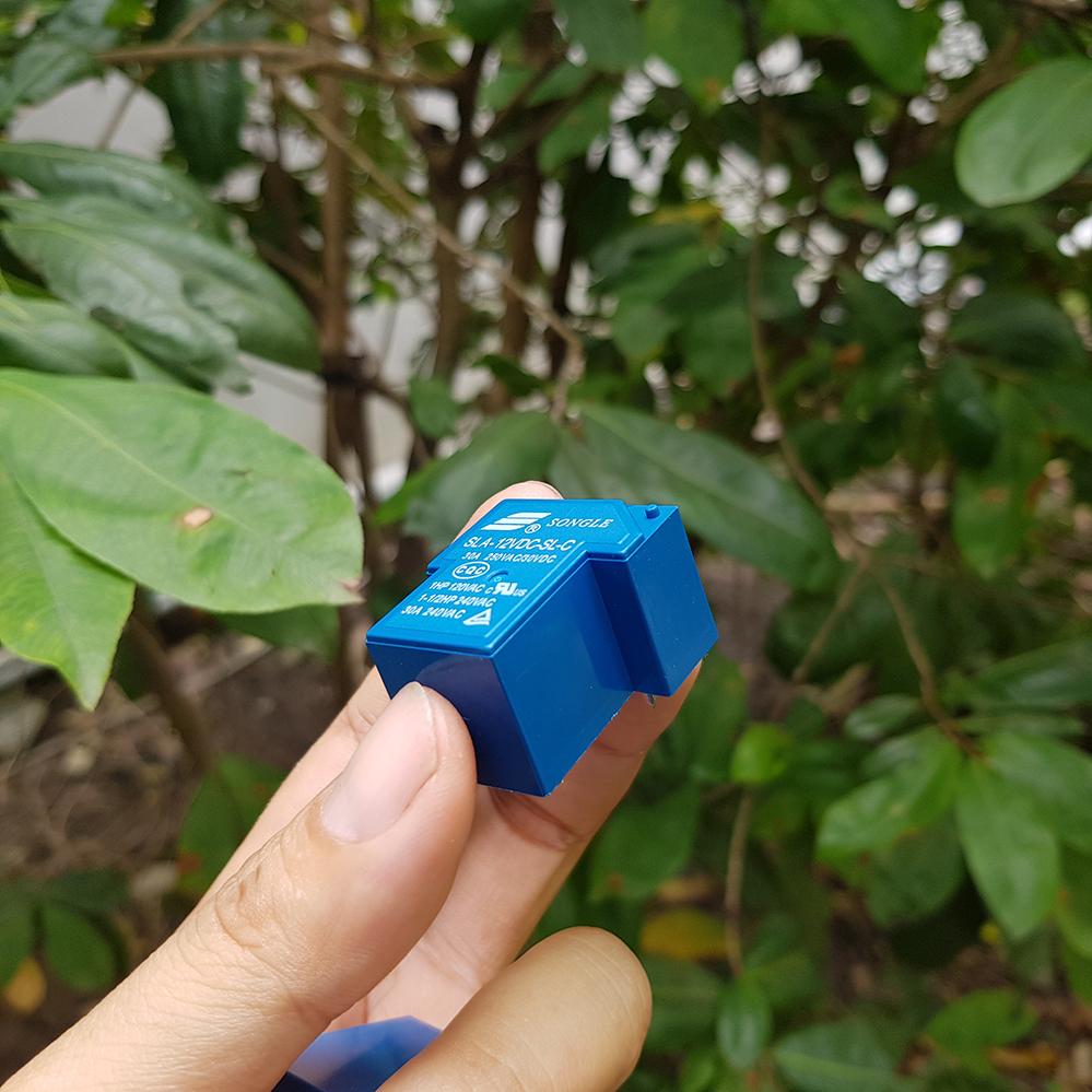 Combo 5 con Relay 12V 6 chân 30A màu xanh ( hàng xịn )
