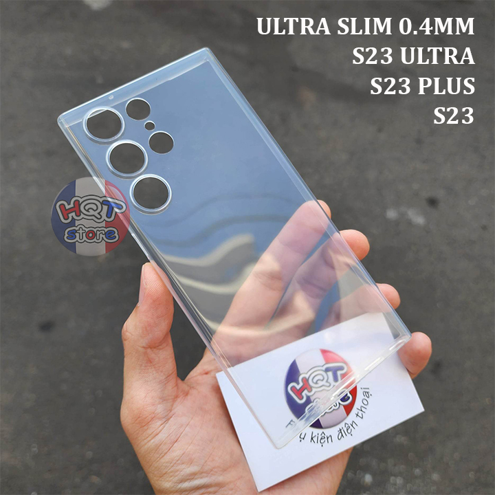 Ốp lưng siêu mỏng trong suốt ultra slim 0.4mm cho s23 ultra / s23 plus / s23