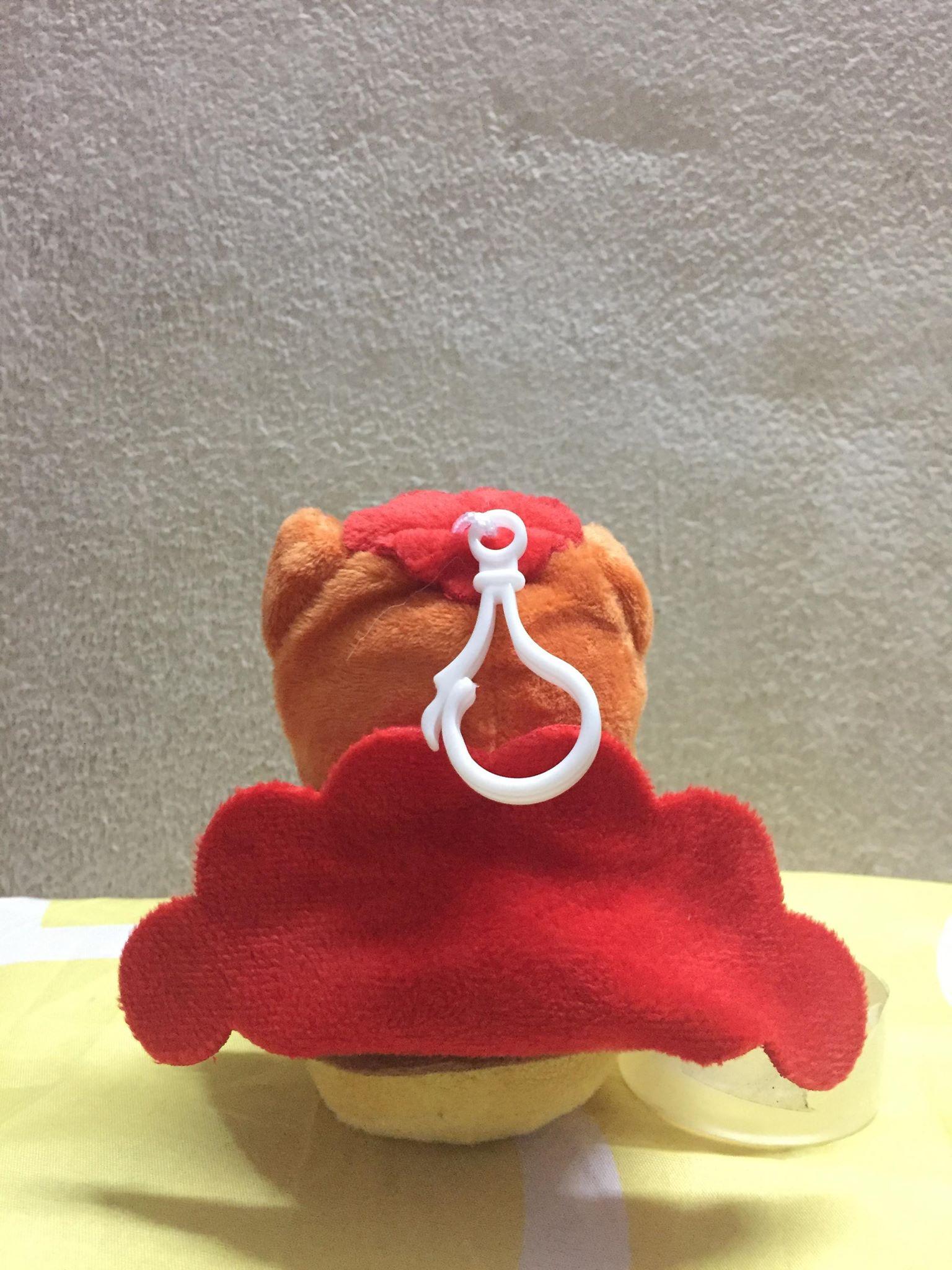 Móc khóa gấu bông Pikachu cosplay Chồn Vulpix cam