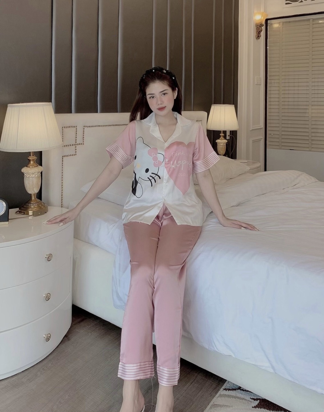 [MẪU MỚI] BỘ MẶC NHÀ PIJAMA LỤA SATIN CAO CẤP [ ẢNH + VIDEO .T.H.Ậ.T. ]