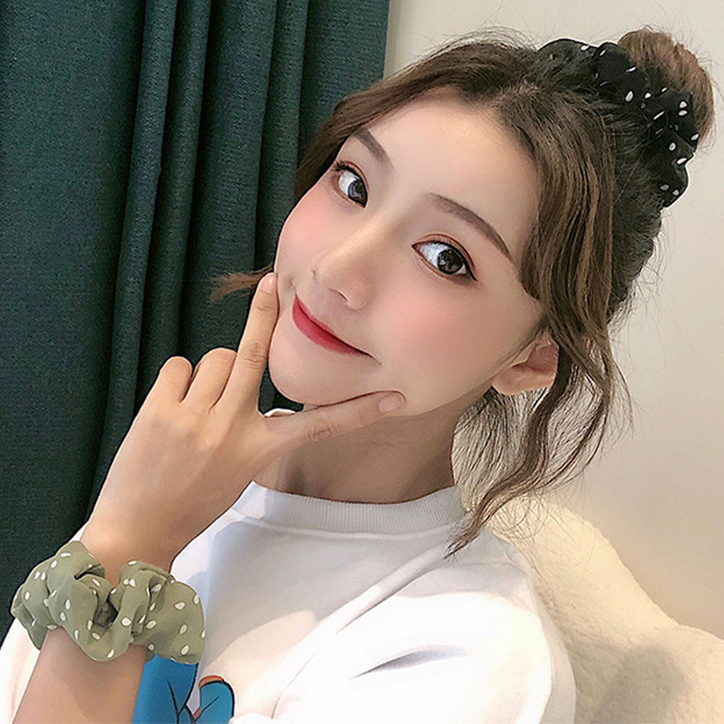 Cột tóc vải Scrunchies Hạt Mè dễ thương CT66