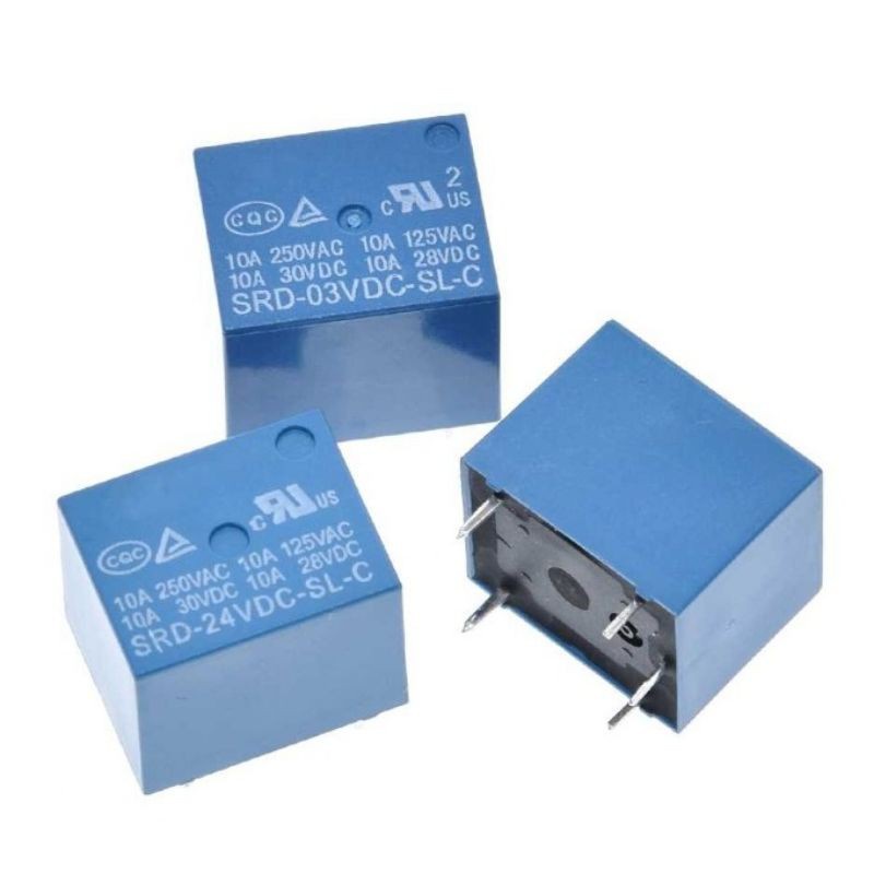 [Loại tốt - thường] Relay, rơ le 5 chân 5v, 12v, 24v 10A.
