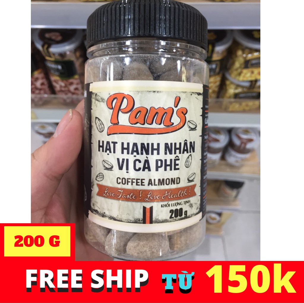 HẠT HẠNH NHÂN VỊ CÀ PHÊ PAM'S 200G
