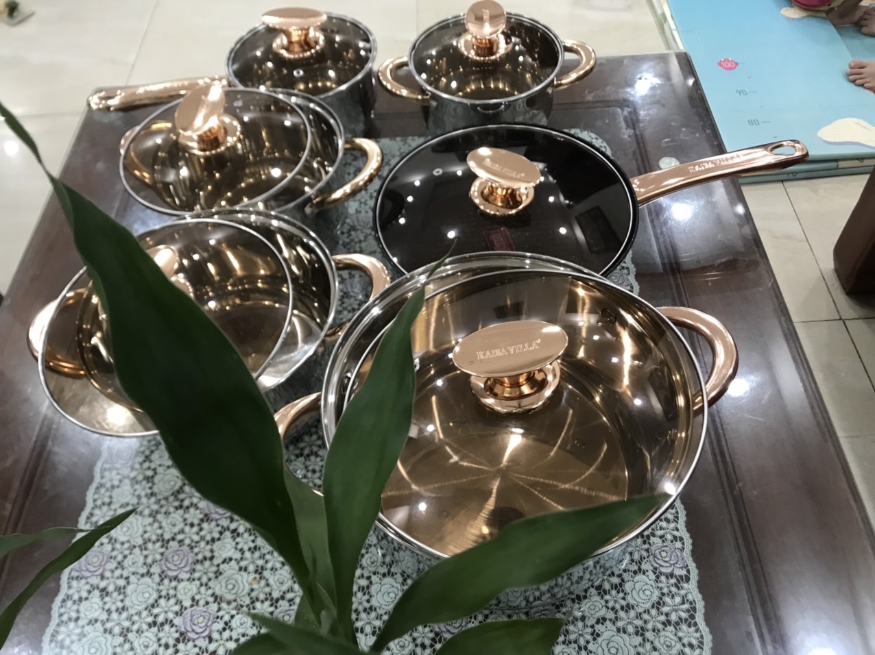 SET BỘ NỒI ANGELBERG ĐỨC 6 MÓN EB 8013