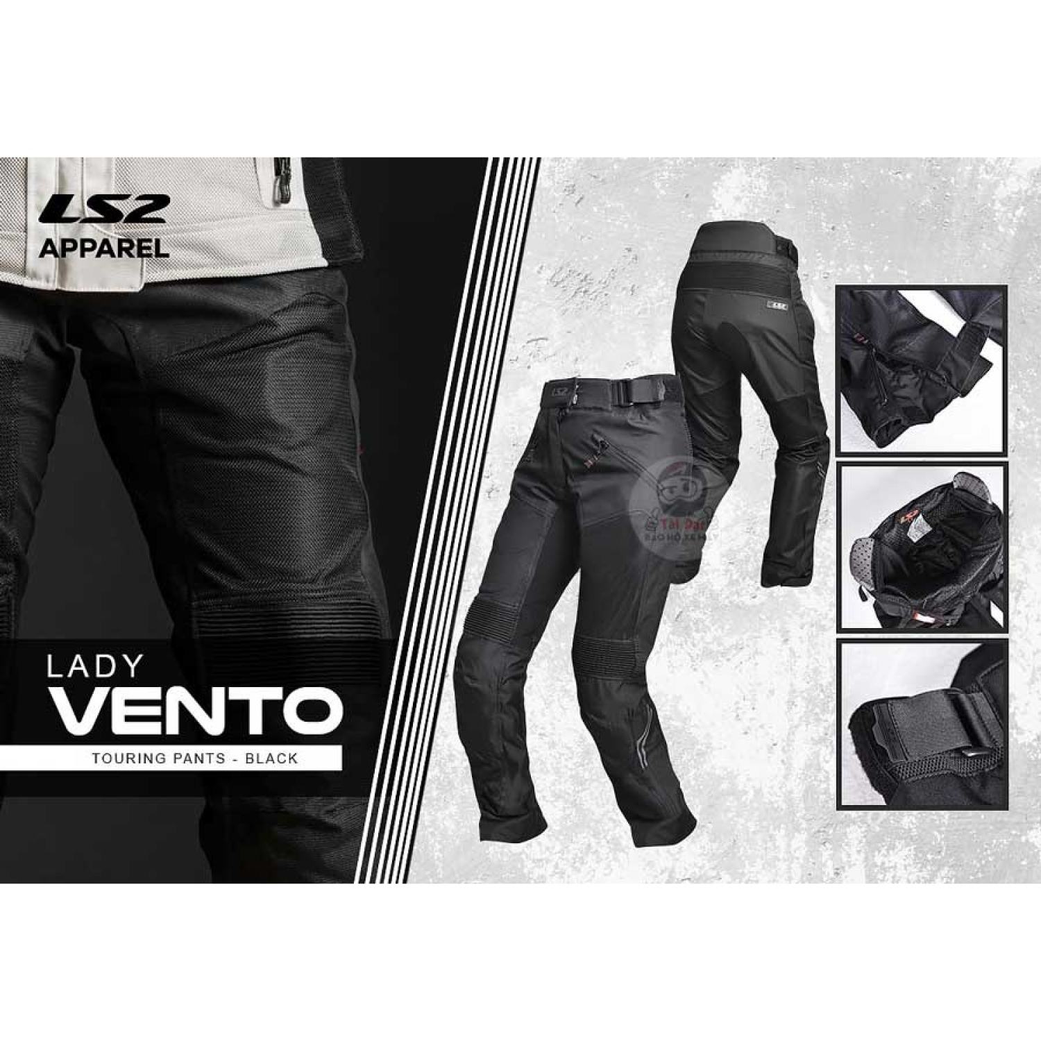 [LS2 chính hãng] Quần giáp bảo hộ LS2 VENTO man đi moto xe máy