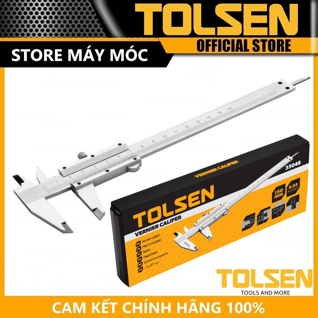 Thước kẹp cơ 150mm tolsen 35048 - hàng chính hãng