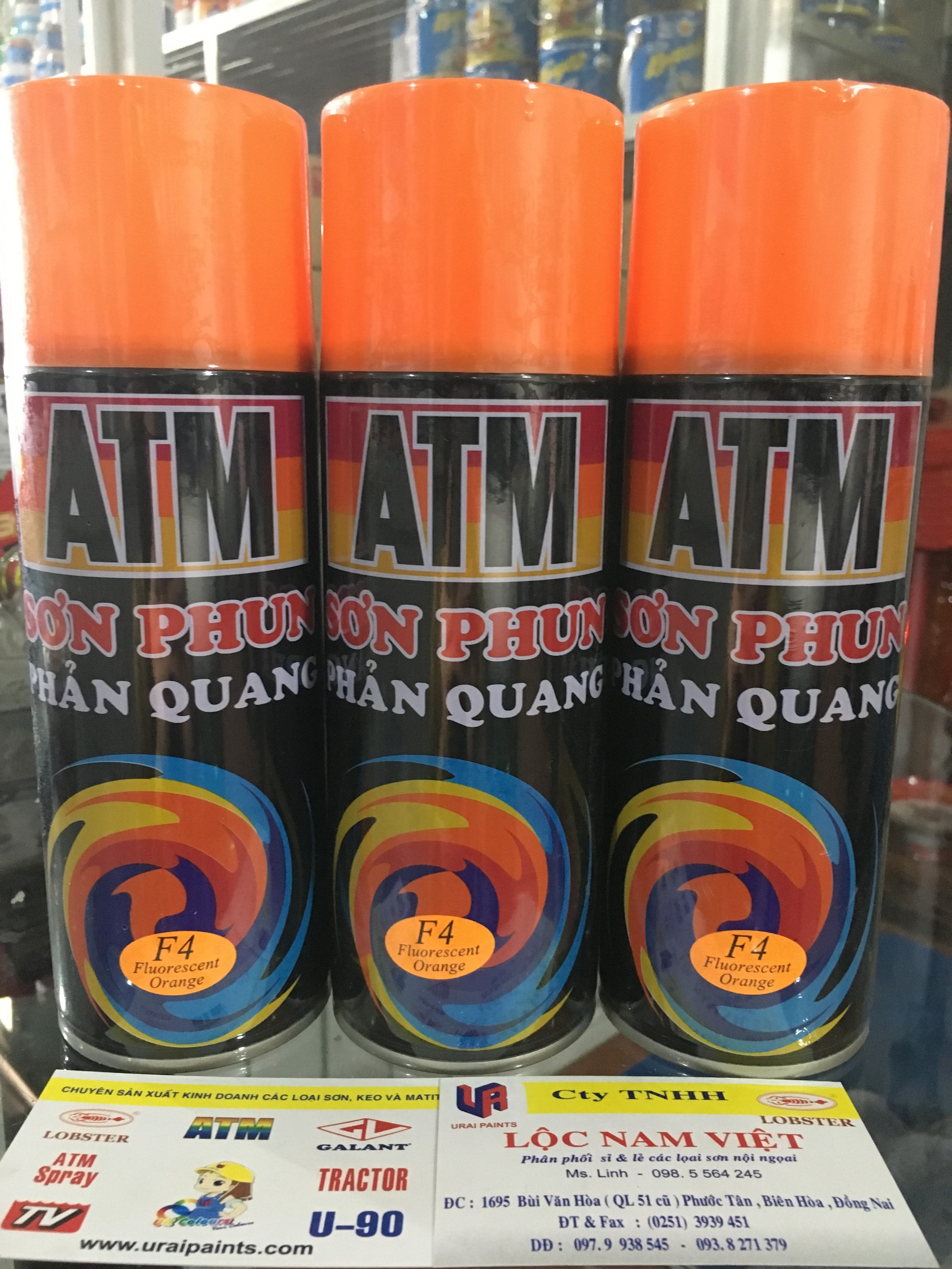 Sơn xịt phản quang ATM màu cam F4