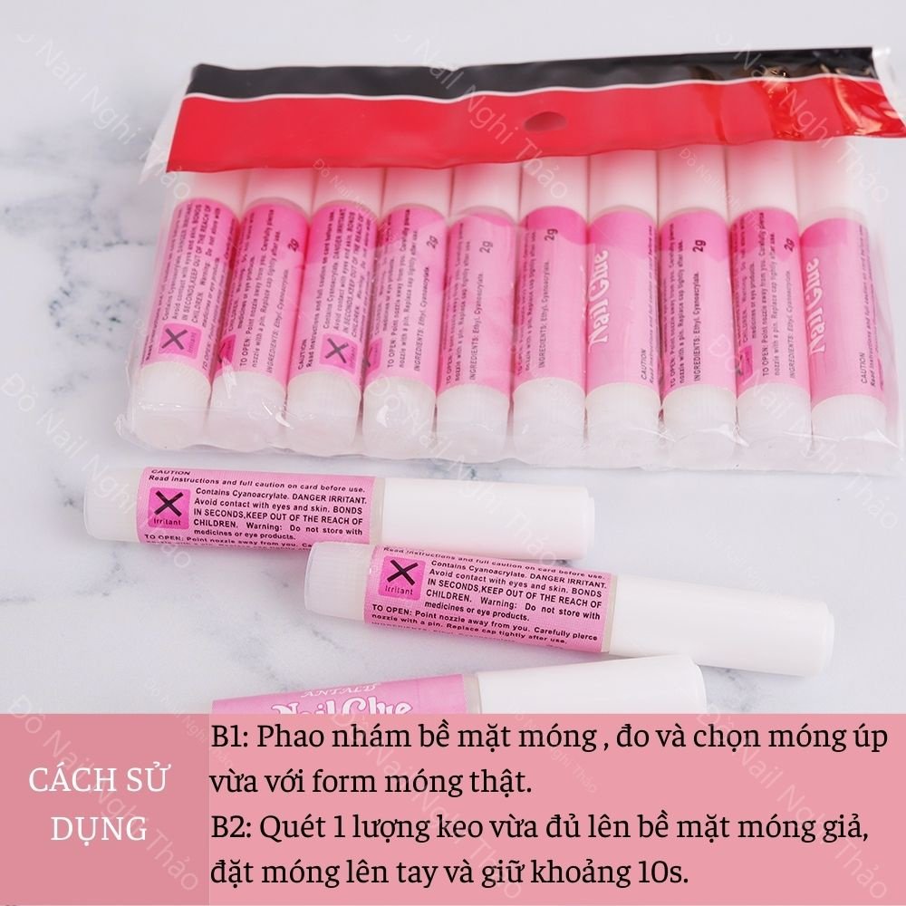 Set 10 Keo Dán Móng Mini - Keo Nail Box 2g