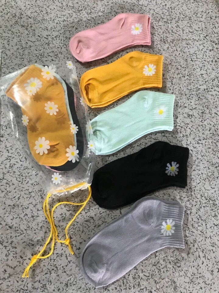 [LOẠI DÀY] COMBO 5 ĐÔI TẤT VỚ HOA CÚC NHIỀU MÀU