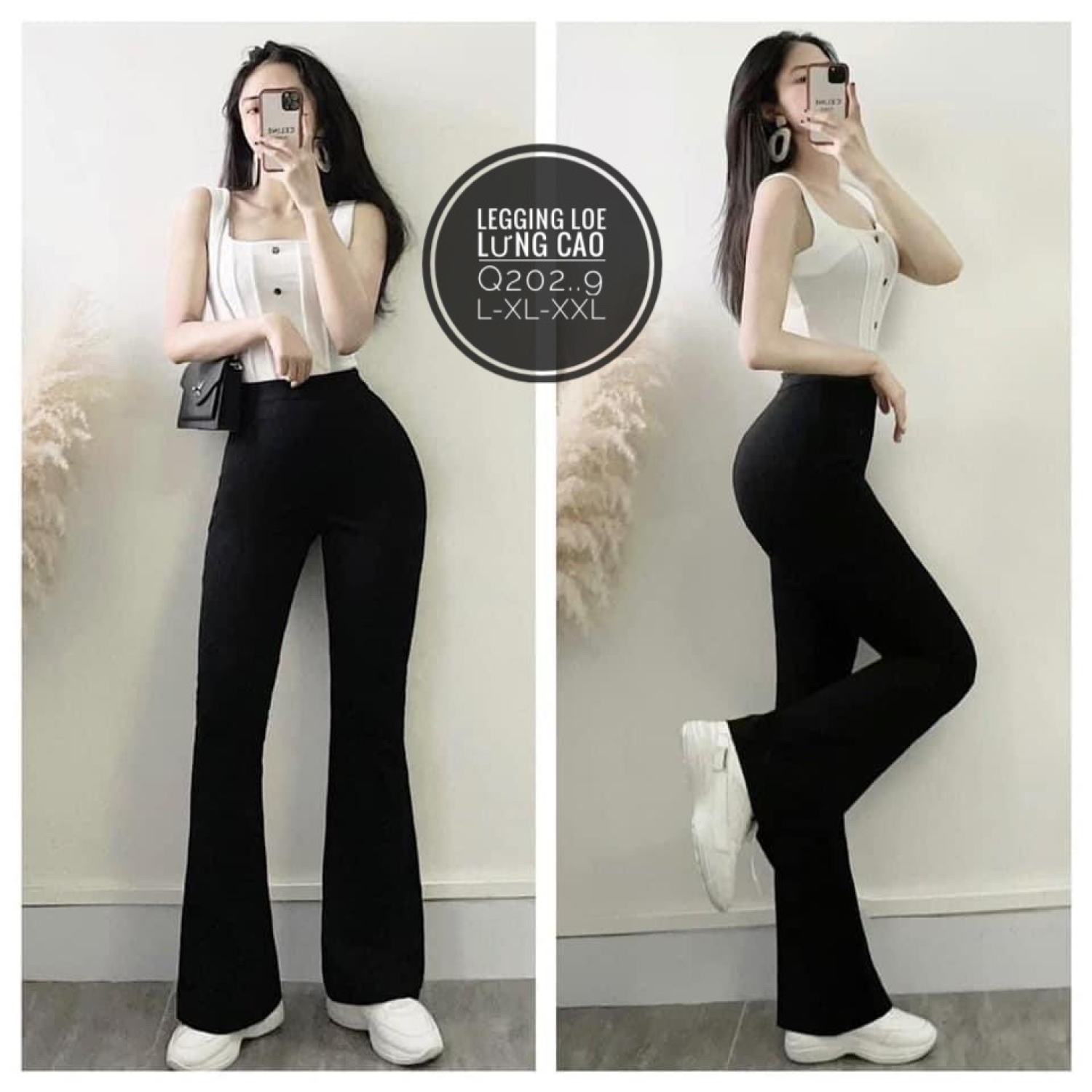 BIGSIZE [THUN + LƯNG CHUN] QUẦN LOE LEGGING HÁCH DÁNG