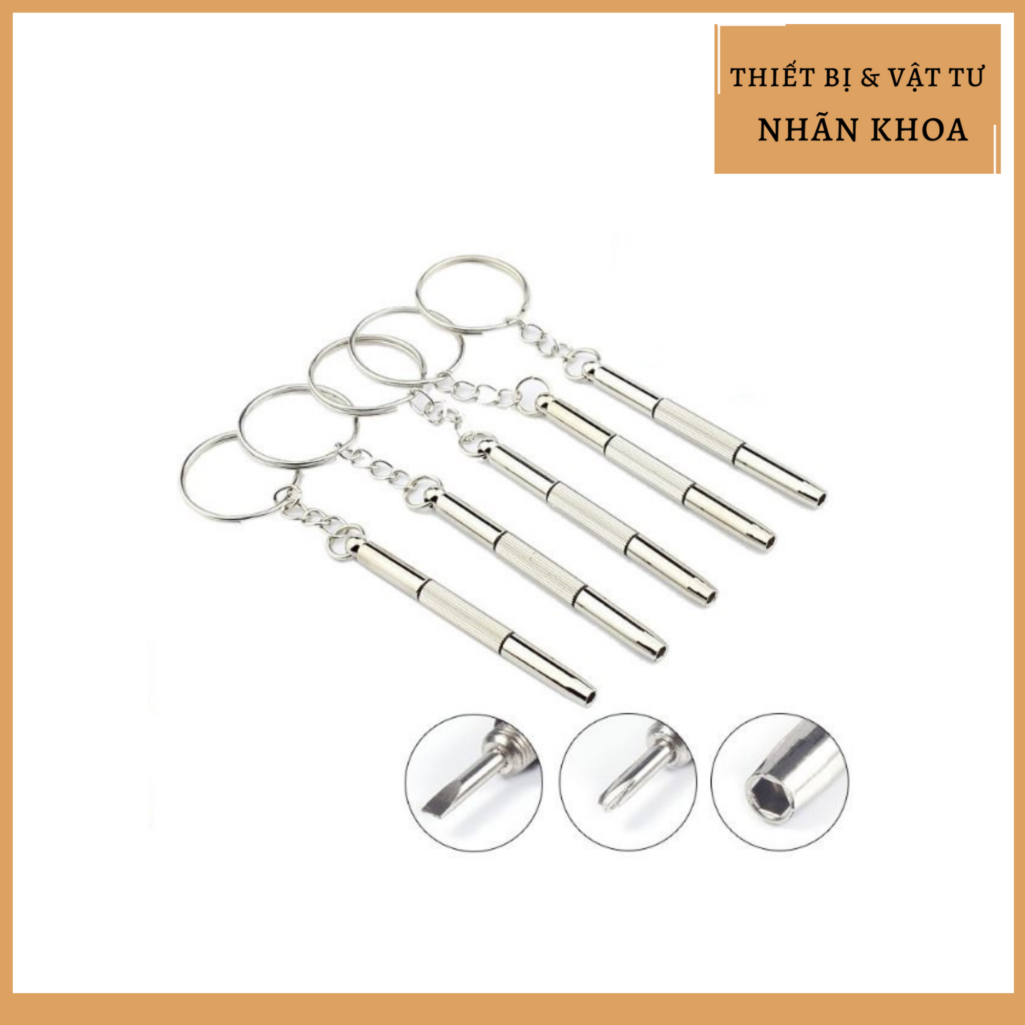 Móc khóa tuốc nơ vít mini 3in1 | Nhỏ gọn | 1 Chiếc