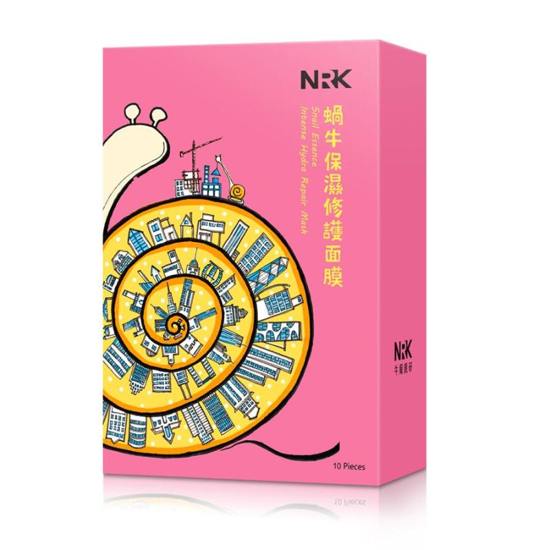 NRK mặt nạ ốc sên giúp dưỡng ẩm và phục hồi da hộp 10 miếng – Nrk snail essence intense hydra repair mask 10 pcs/ box