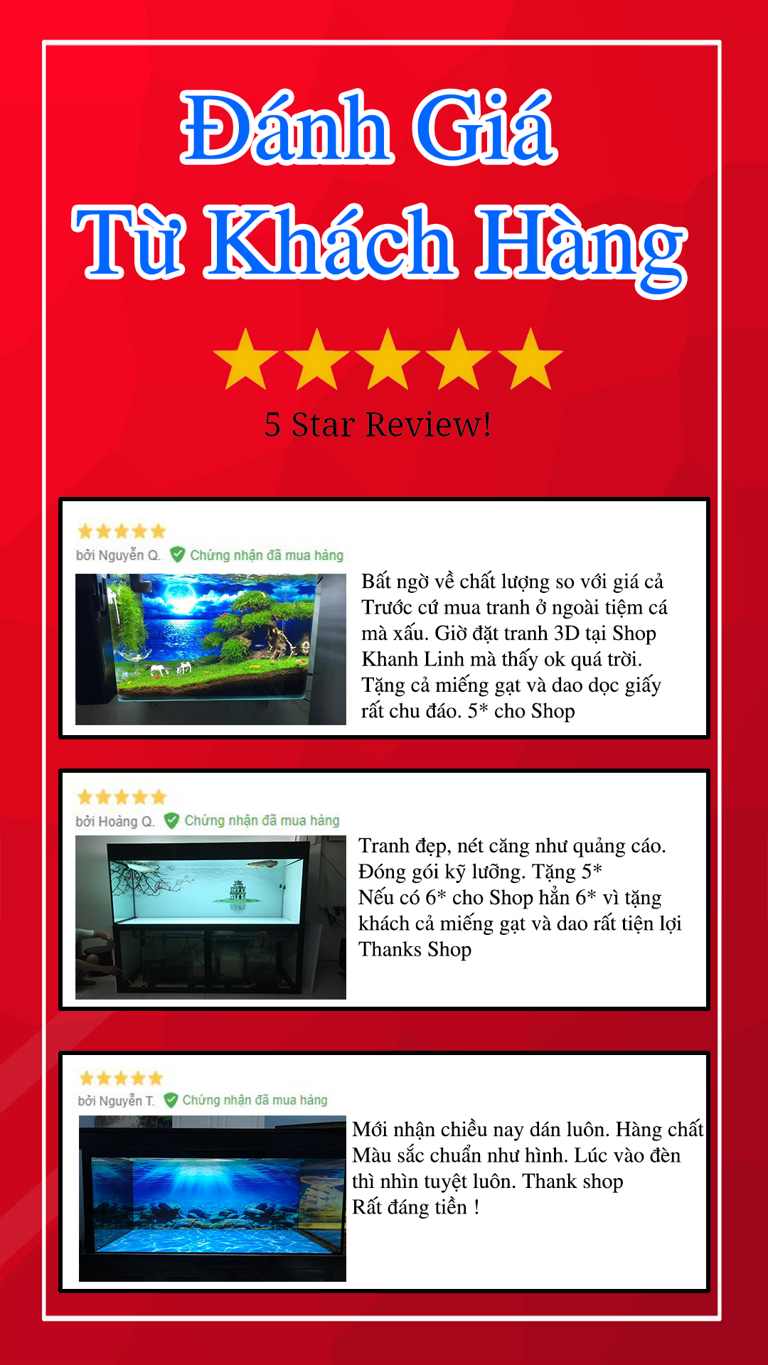 tranh 3d bể cá dán đáy ô cờ