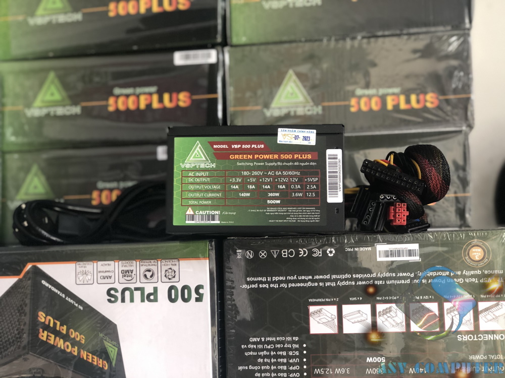 Nguốn máy tính vsp 500w công suất thực