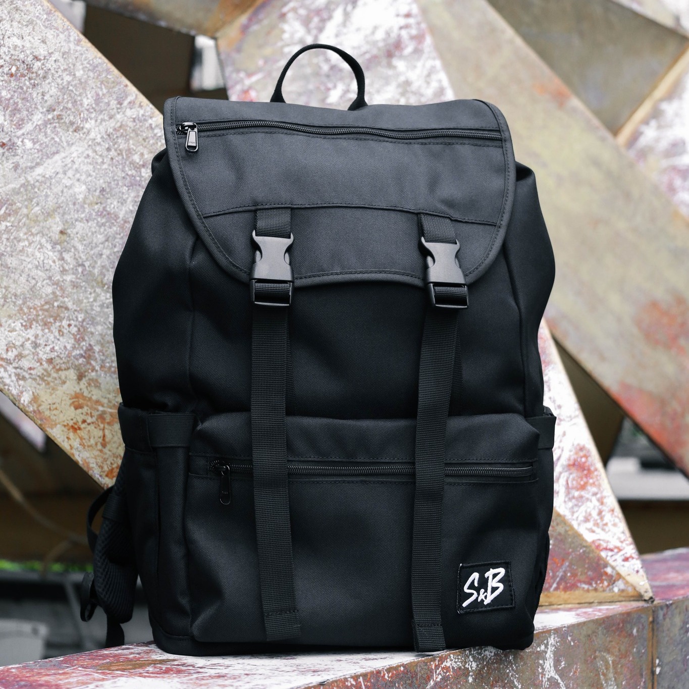 Balo Essentials Backpack chính hãng thương hiệu S&B màu đen