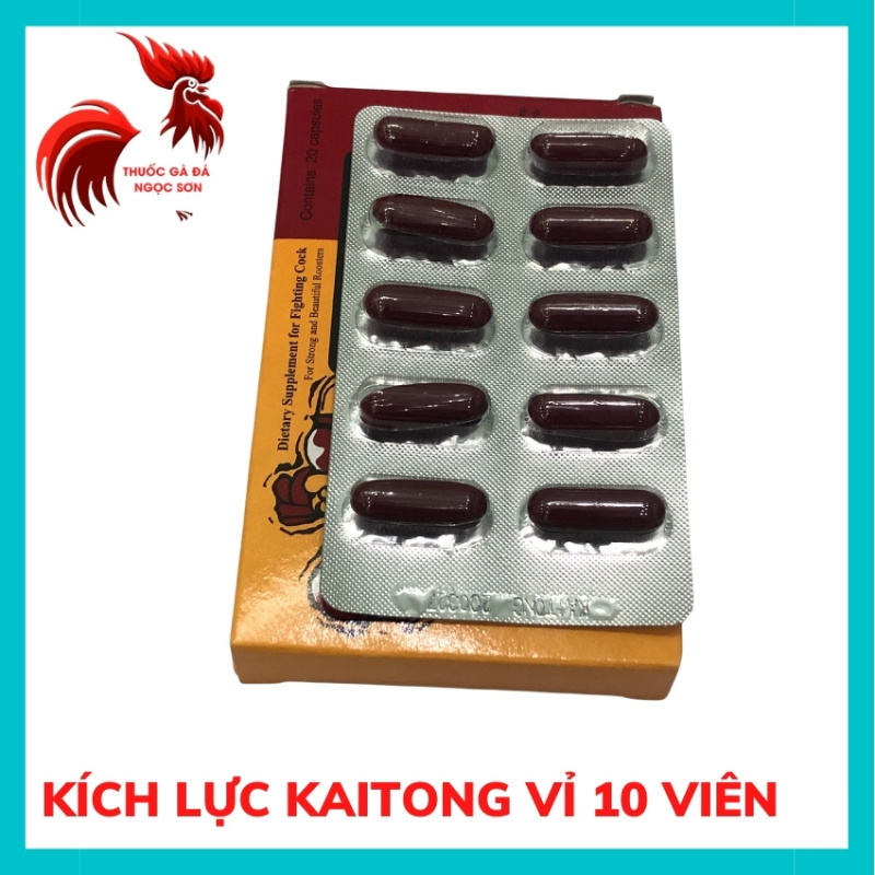 1 vỉ 10 viên kích lực Kaitong giúp bổ sung dinh dưỡng, tăng cường cơ bắp trước đá 1 đến 2 tuần, kaitong, ,nuôi gà kaitong.
