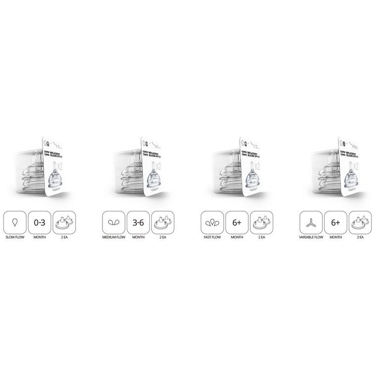 [HCM]Hộp 2 núm ty bình sữa COMOTOMO size Y (6th) Chính Hãng