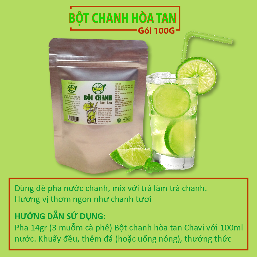 Bột chanh hòa tan tiện dụng-100g