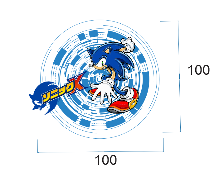 tem sonic decal trong dán cửa xe tải - ms 01( phù hợp dán xe màu trắng, bạc)