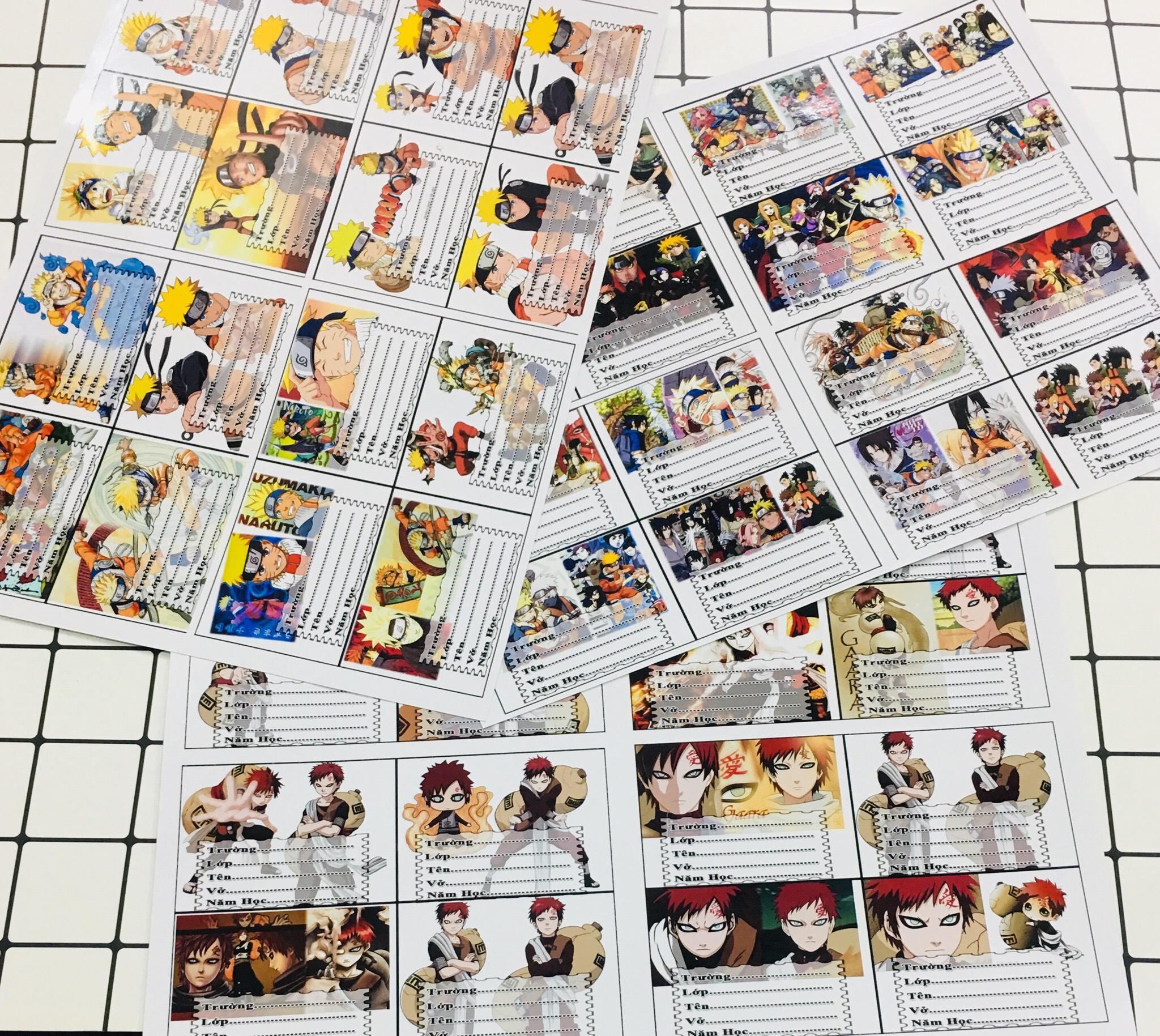 Combo 48 nhãn vở NARUTO