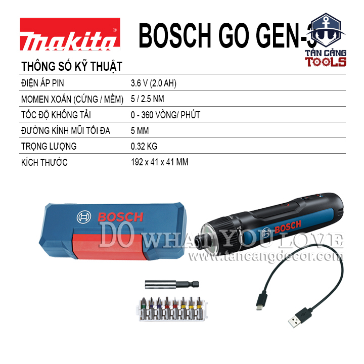 Máy Vặn Vít Điện Tử 9 Chi Tiết Bosch Go Gen 3