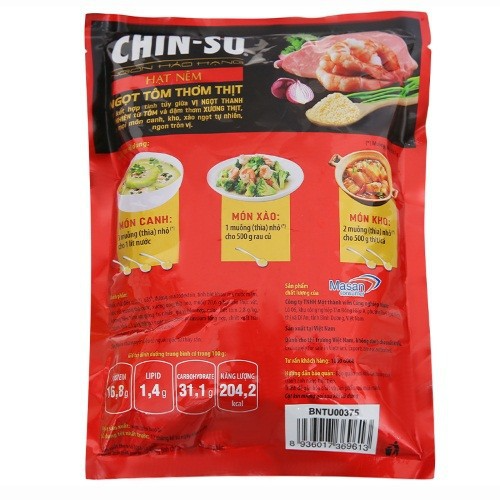 HẠT NÊM CHINSU NGỌT TÔM THƠM THỊT GÓI 1.8KG