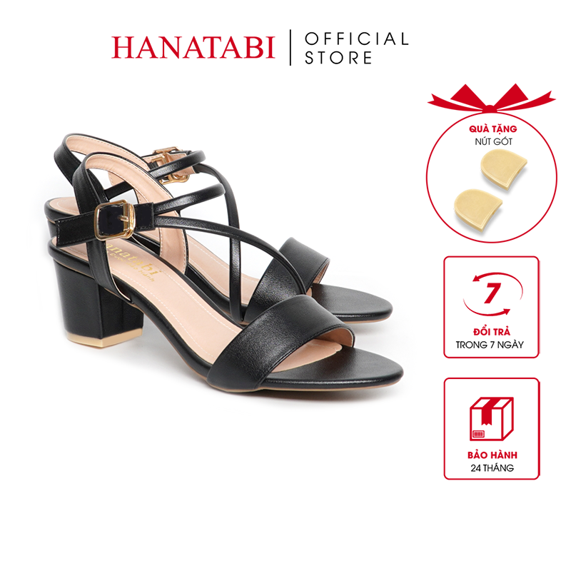 Hanatabi women's sandals with cross straps and buckle 5cm high heels 5cm heels under code mfsdg5f891