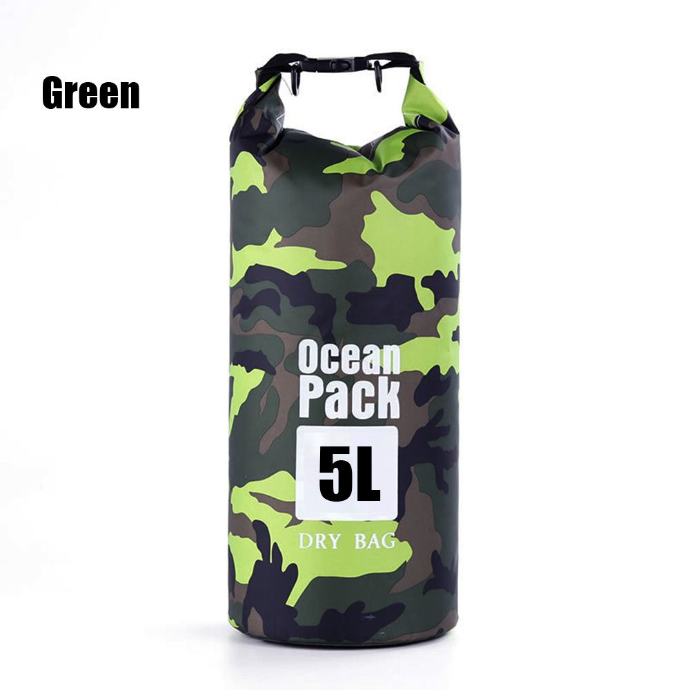 Juzhufei 1pc camouflage Portable 2/5/10/20/30L outdoor diving waterproof dry bag scuba diving accessories ocean backpack, beach swimming bag
