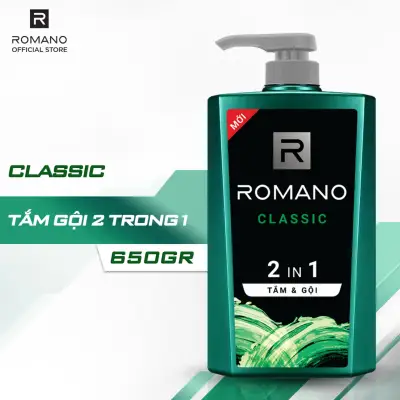 Tắm gội 2 trong 1 Romano Classic 650g