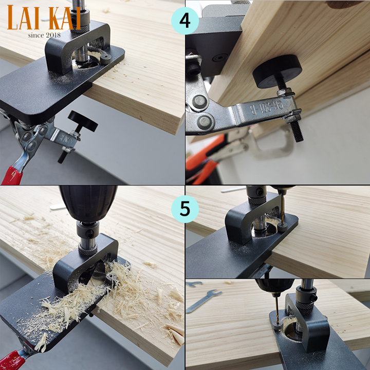 Cữ khoan bản lề bật