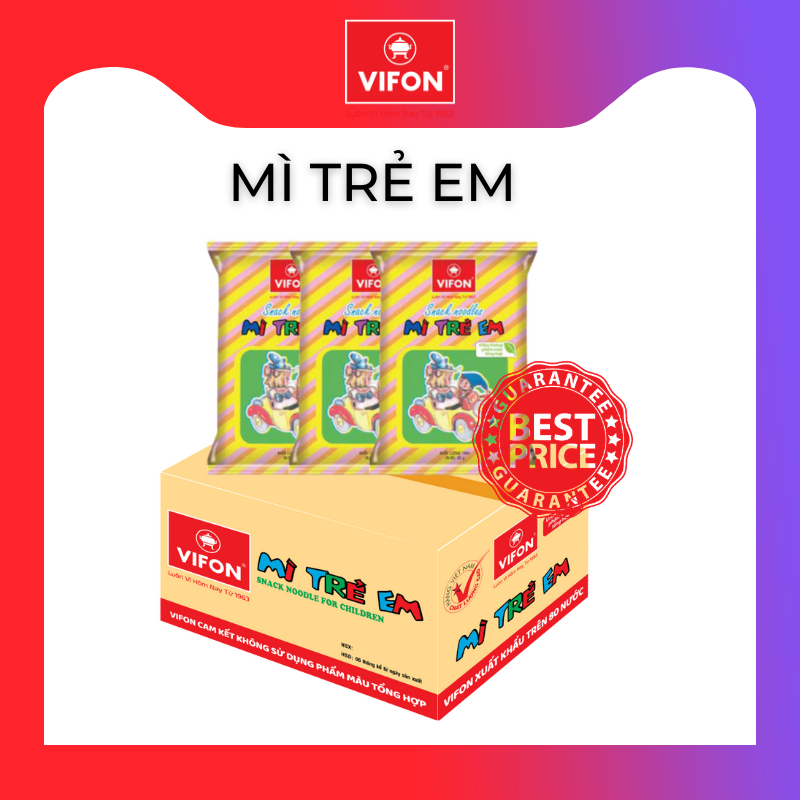 Mì trẻ em Vifon (Sack noodles) 50 gói×20g (tặng kèm 5 gói)