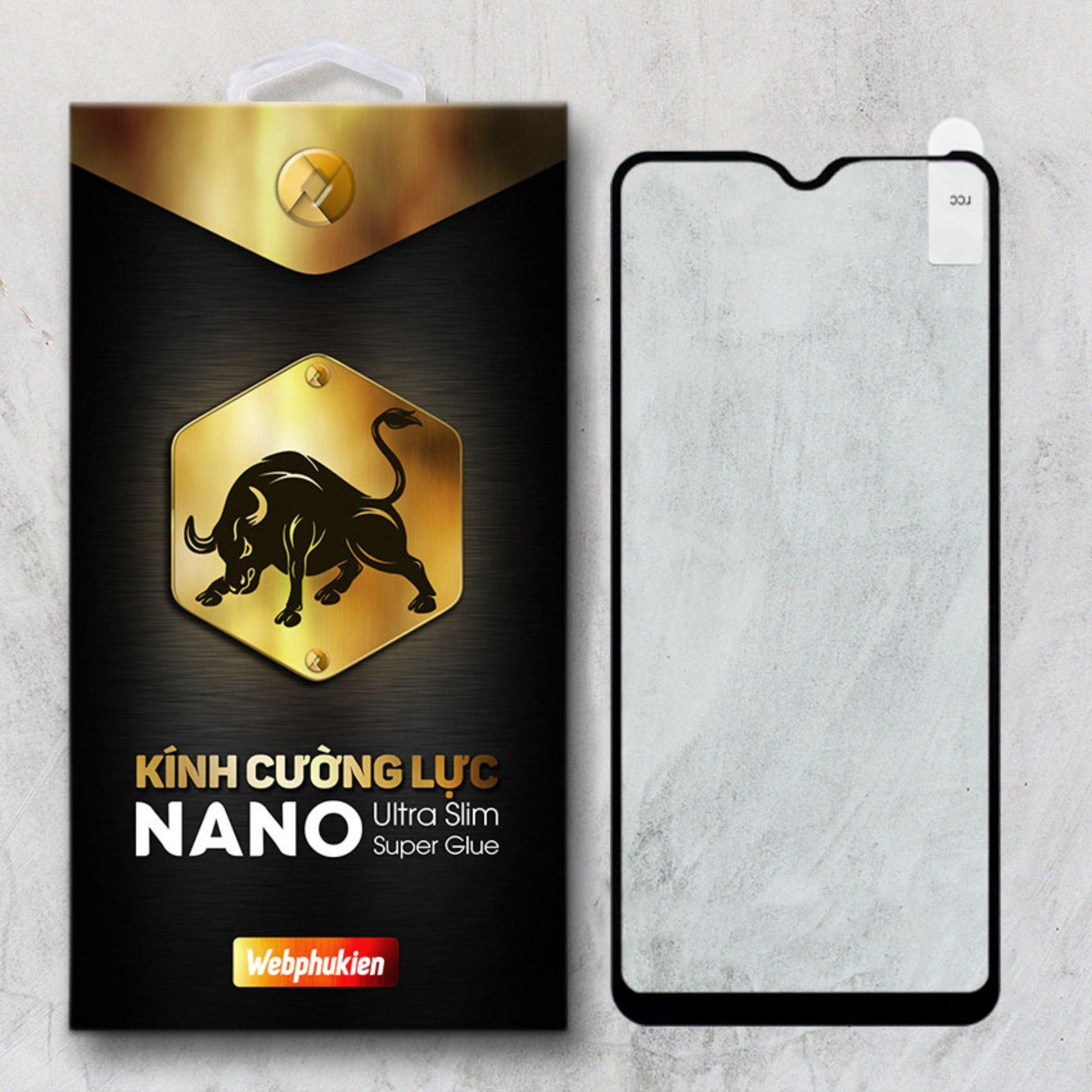 Miếng dán kính cường lực cho Oppo A5S Full hiệu Webphukien (Đen)