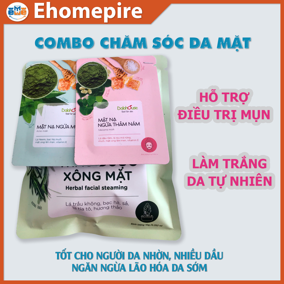 [ Quà 20/10 ]  Thảo Dươc Xông Mặt 10g Dalahouse- NPP EHOMEPIRE