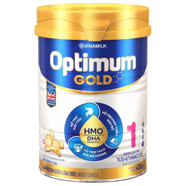 Sữa bột Vinamilk Optimum Gold 1 Lon 400g (Dành cho bé 0-6 tháng) - HSD luôn mới